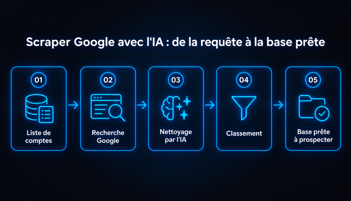 Scraper Google avec l'IA pour enrichir vos prospects B2B : le tutoriel