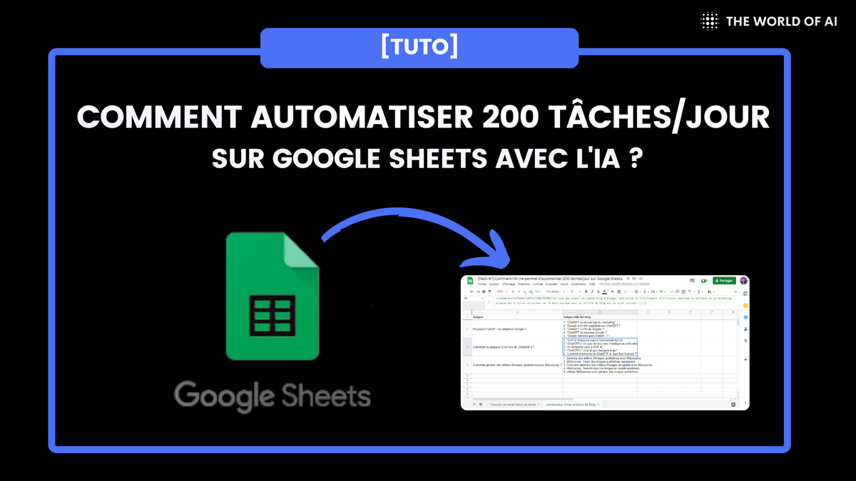 Automatiser des tâches dans Google Sheets avec ChatGPT et l'API OpenAI