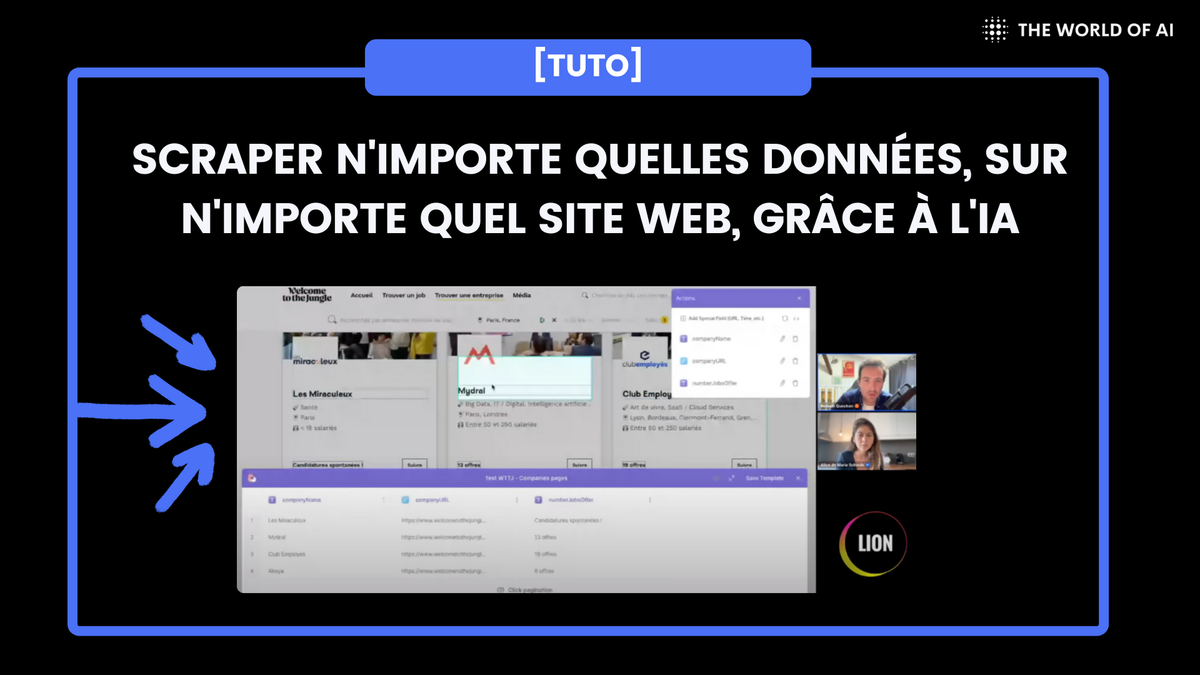 Scraper les données de n'importe quel site web avec l'IA : la démo en replay